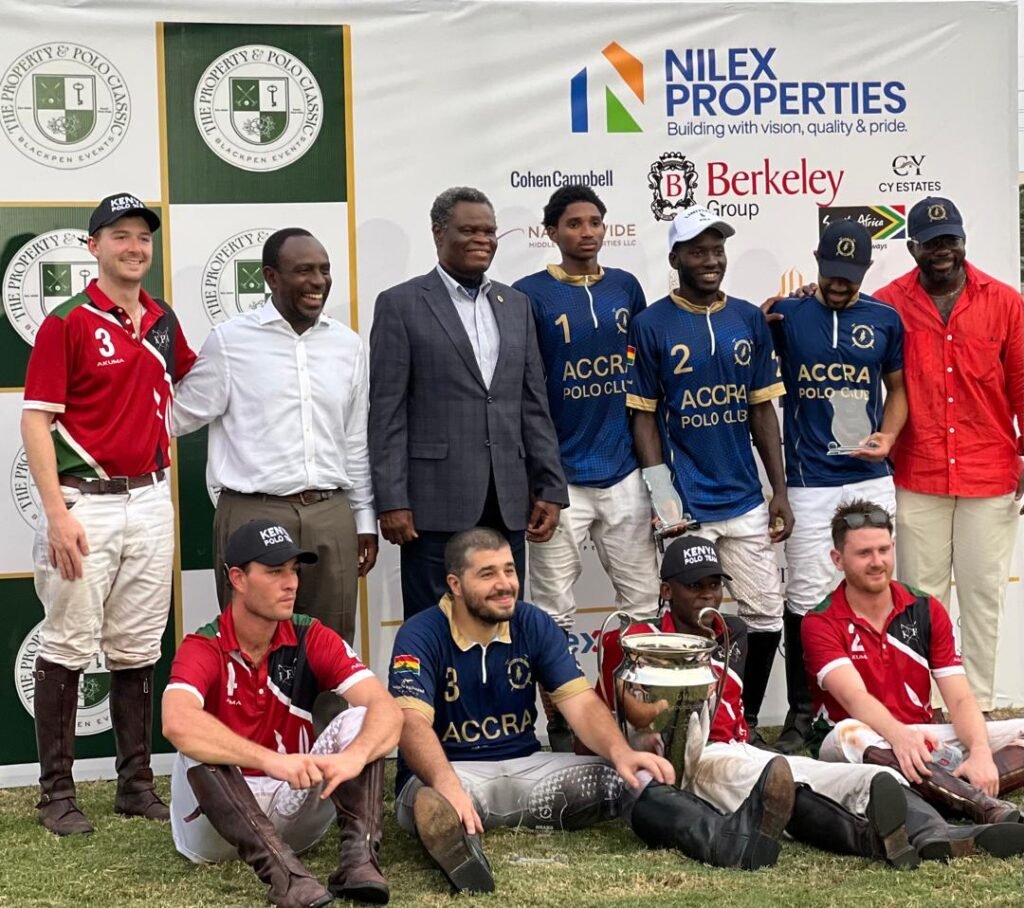 Team Ghana in Blue and Team Kenya in Red